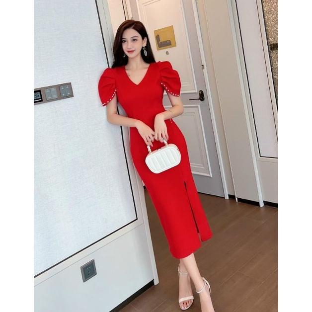 ĐẦM ÔM TAY BÚP ĐÍNH HẠT