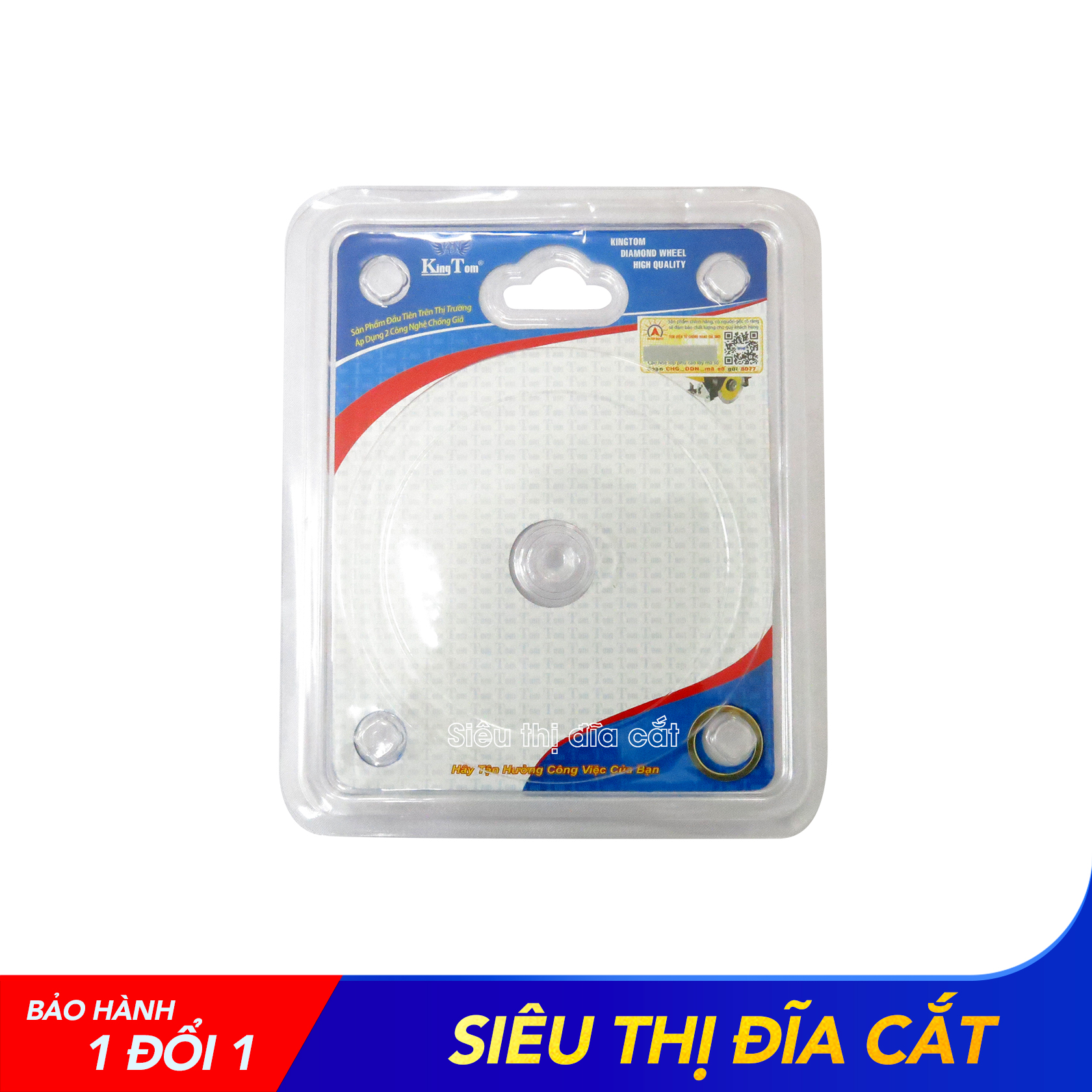 Lưỡi Cắt Đa Năng KingTom Xanh Lá Răng Hoa Me Dày 110mm Cao Cấp - Chuyên Gạch Bóng Kiếng - Cắt Siêu Bén - Siêu Mịn