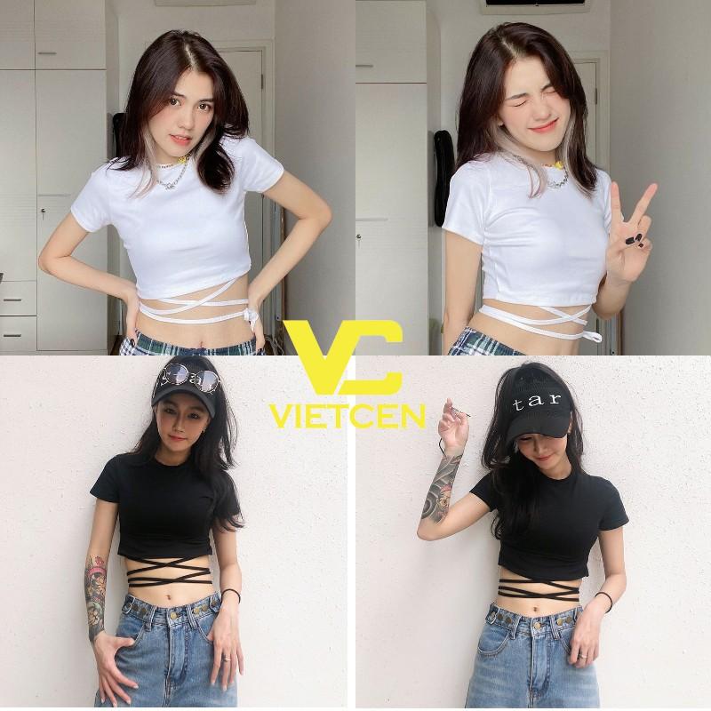 Áo Croptop Body Nơ Buộc Dáng Ôm Mịn Mát Hot Trend