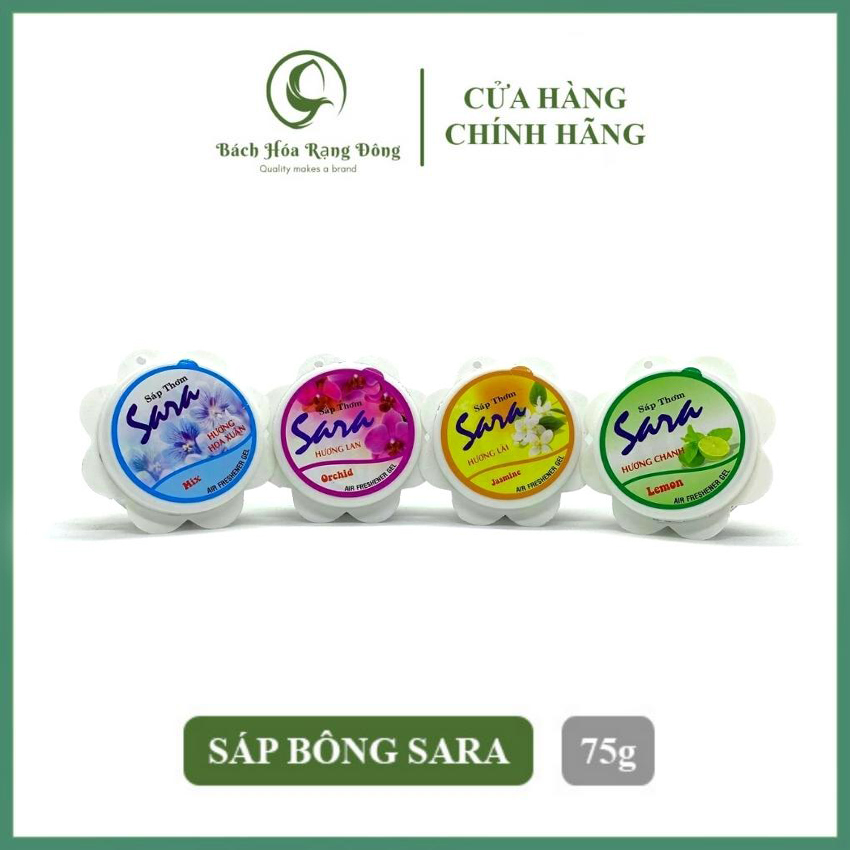 Sáp Thơm Phòng Ngủ Khử Mùi Sara Bông 75g Cao Cấp Phòng Máy Lạnh, Xe Ô Tô, Tủ Quần Áo, Nhà Vệ Sinh, Toilet