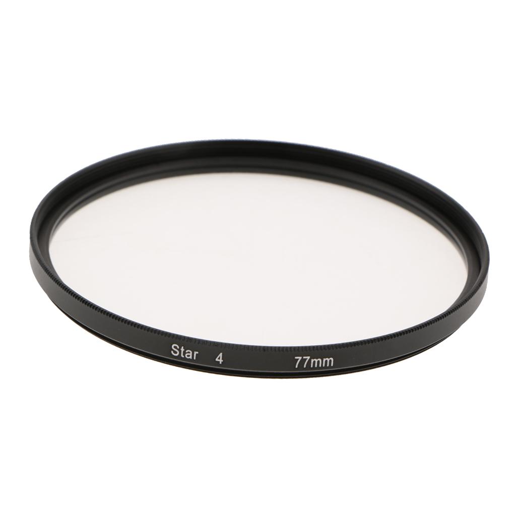 Star-Effect Starburst Twinkle 4-Point Rotated Cross Screen Glass Filter -77mm