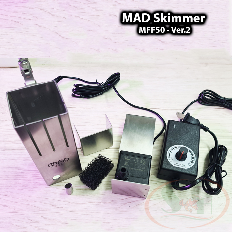 Lọc váng inox MAD Skimmer MFF50 Ver.2 hút mặt váng dầu surface bể thủy sinh cá tép