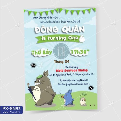 Thiệp thôi nôi – sinh nhật theo yêu cầu Pluxi