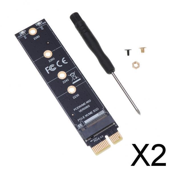 2xM.2 to PCI-E X1 SSD Adapter Expansion Card M-Key