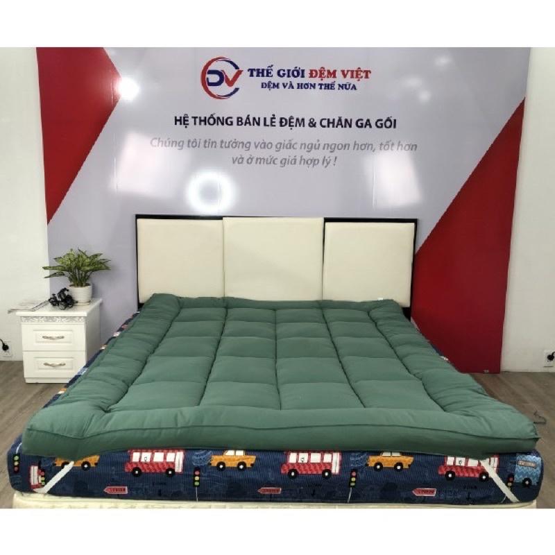 Topper Nệm - Tấm Bảo Vệ Nệm Cao Cấp Size 1m2x2m, 1m4x2m, 1m5x2m, 1m6x2m Vải Cotton Đũi Thấm Hút Mồ Hôi Chống Đau Mỏi