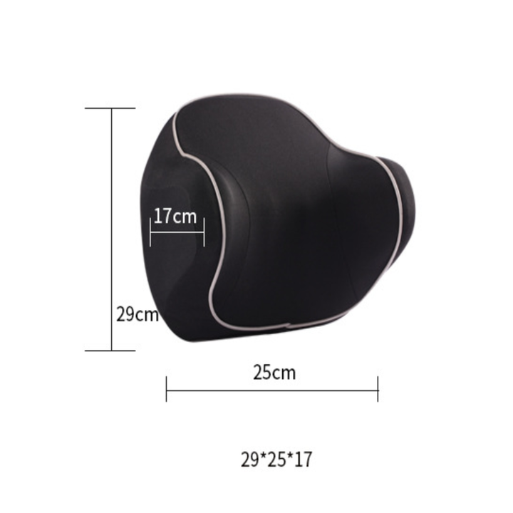 Gối Tựa Đầu Dùng Cho Xe Hơi, Ô Tô Chất Liệu Cao Su Non Cao Cấp A12 - 3 màu: Đen, Kem, Ghi