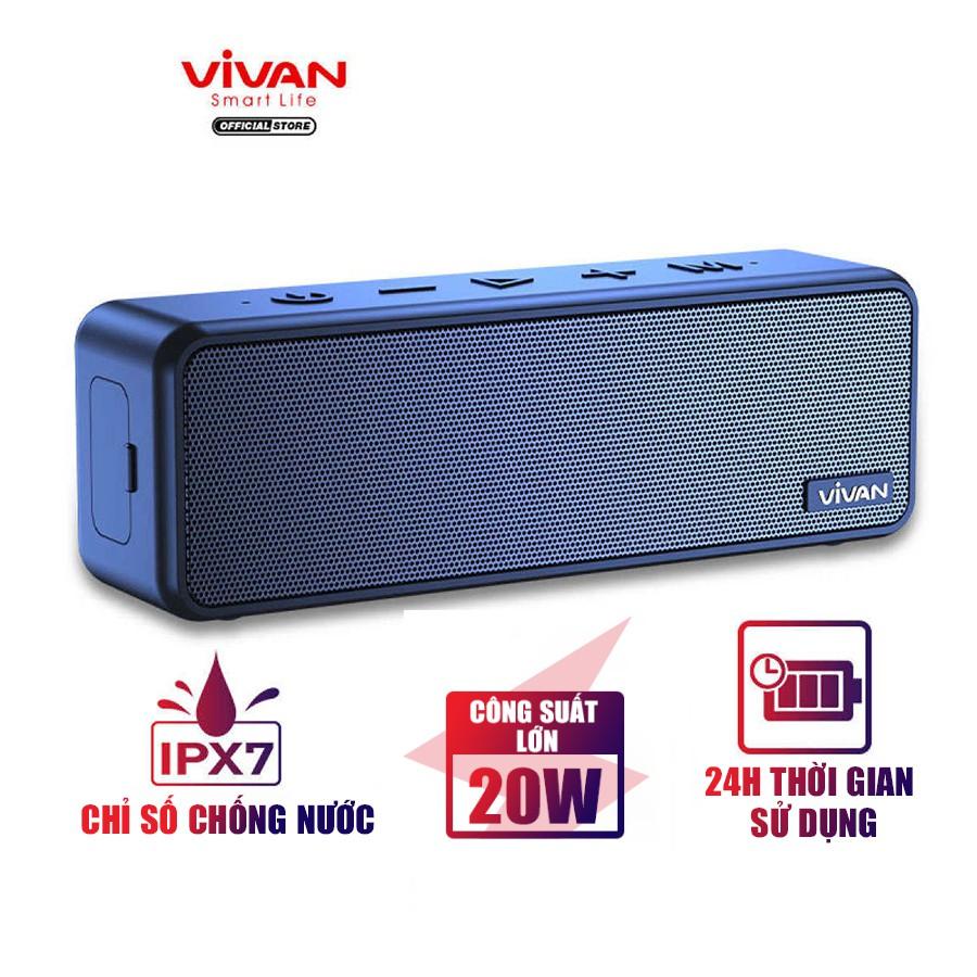 Loa Bluetooth 5.0 ViVAN Chuẩn Chống Nước IPX7, Công suất 20W, Dung Lượng Pin 3600mAh Cho Thời Gian Dùng Đến 24H - Hàng Chính Hãng