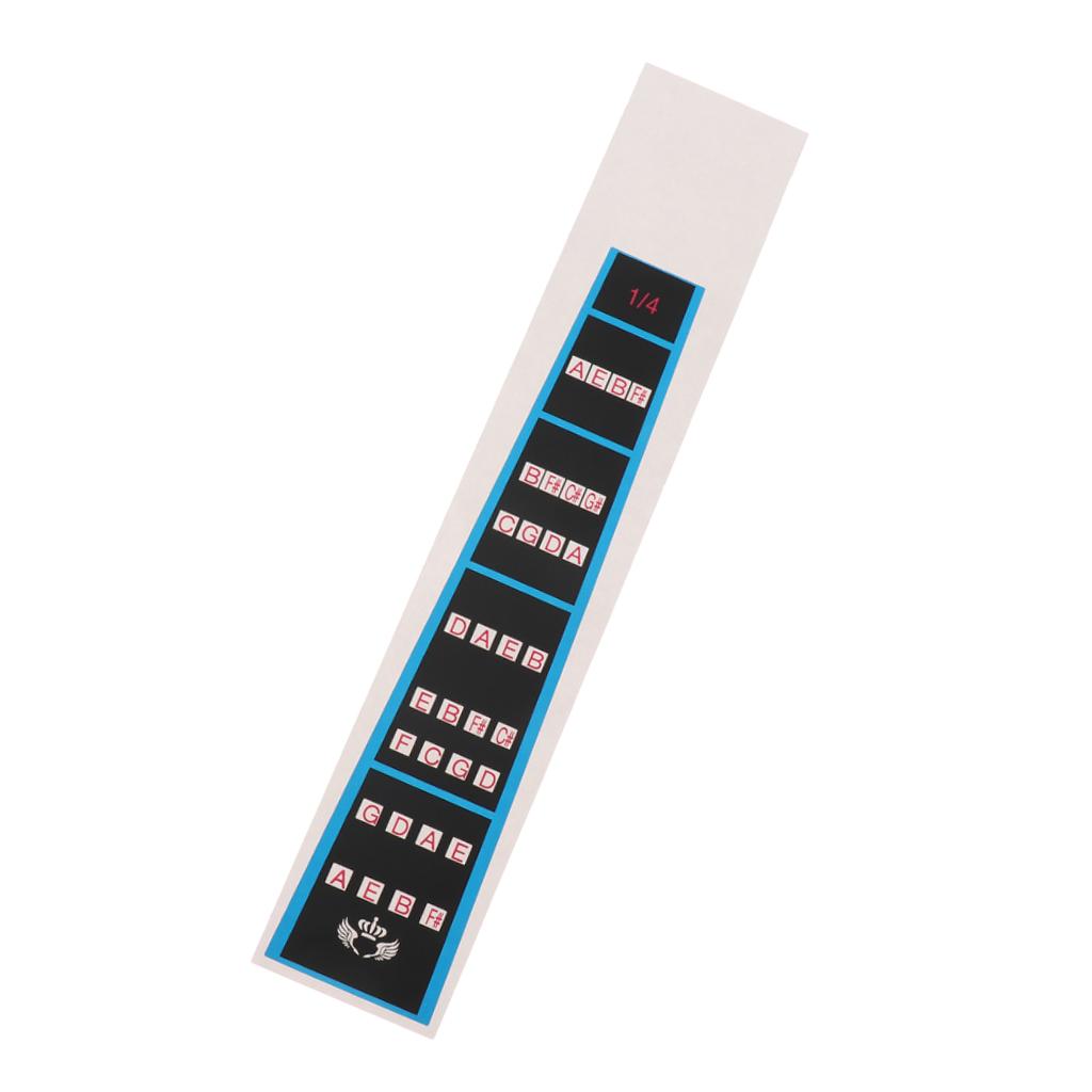 Violin Chart Finger Sticker Guide Intonation Musical for Violin Parts