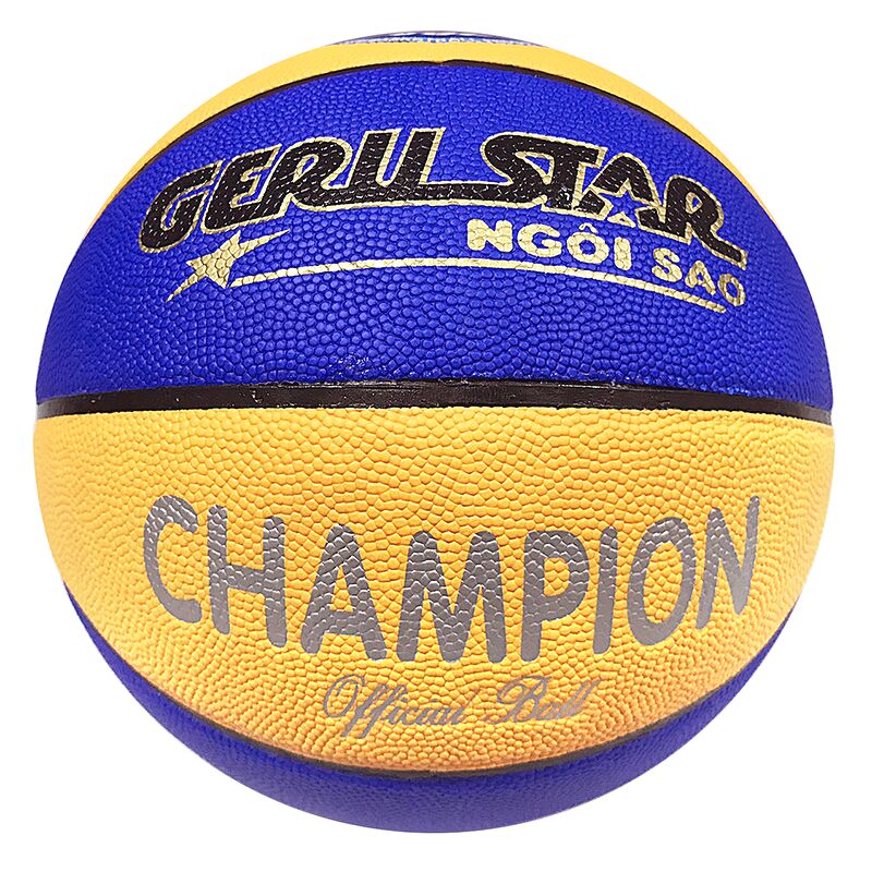 Bóng rổ dán PU Gerustar Size 7 Champion (Tặng kim bơm và băng dán thể thao Sportslink)