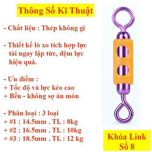 Sét 5 Khóa Link Số 8, Khóa Link Số 9, Khóa Link Câu Cá