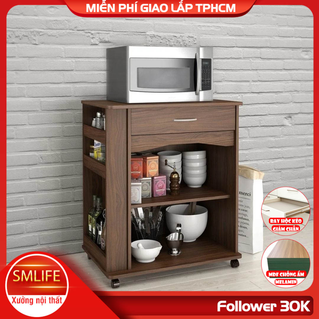 Tủ phòng ăn gỗ hiện đại SMLIFE Dike  | Gỗ MDF dày 17mm chống ẩm | D75xR45xC96cm