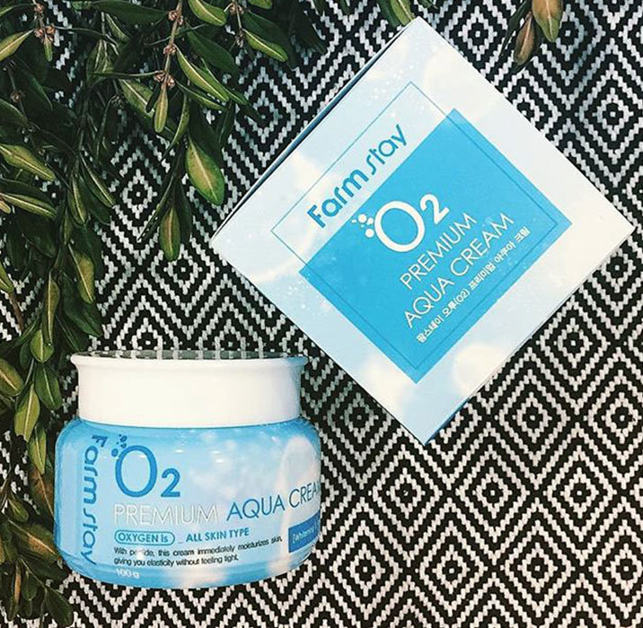 Kem Dưỡng Ẩm Chống Lão Hóa Farmstay O2 Premiun Aqua Cream  100g – Hàng Chính Hãng