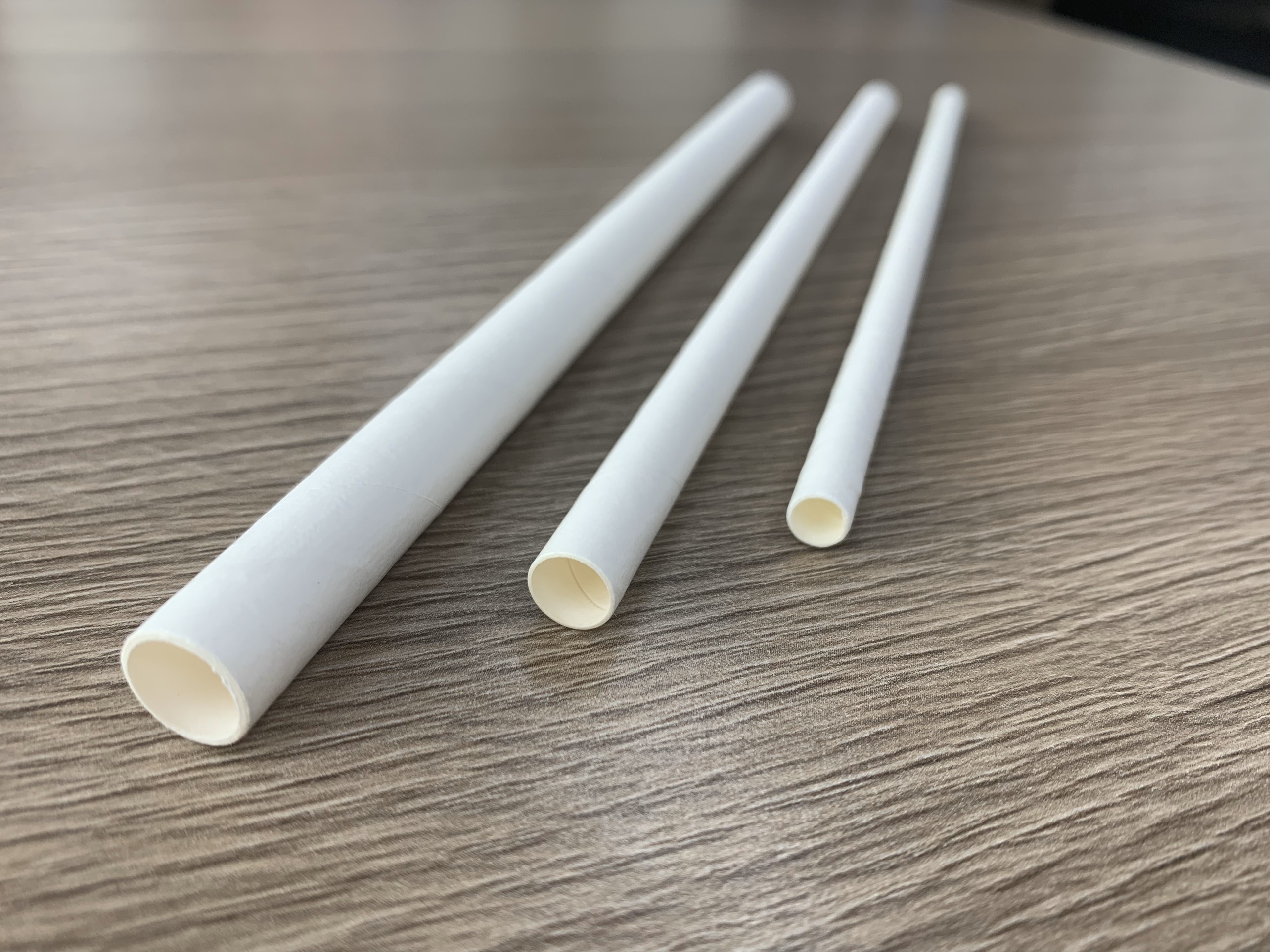 Ống hút giấy cao cấp 8mm x 197mm Clean Paper Straw màu trắng kích thước  hộp 100 ống