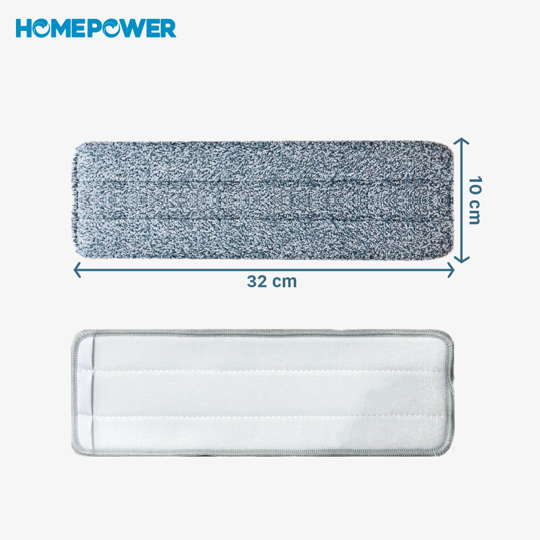 Miếng lau nhà sợi Microfiber cao cấp 32x10 cm - Bông lau thay thế cho cây lau nhà Homepower CS-01