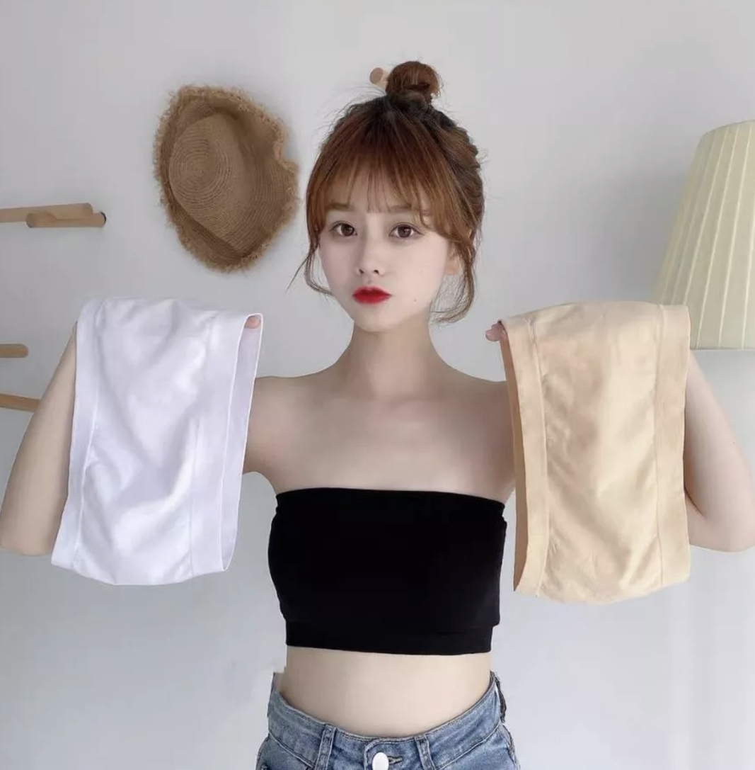 Áo Bra Ống Cúp Ngực Không Đệm Không Dây Cực Xinh