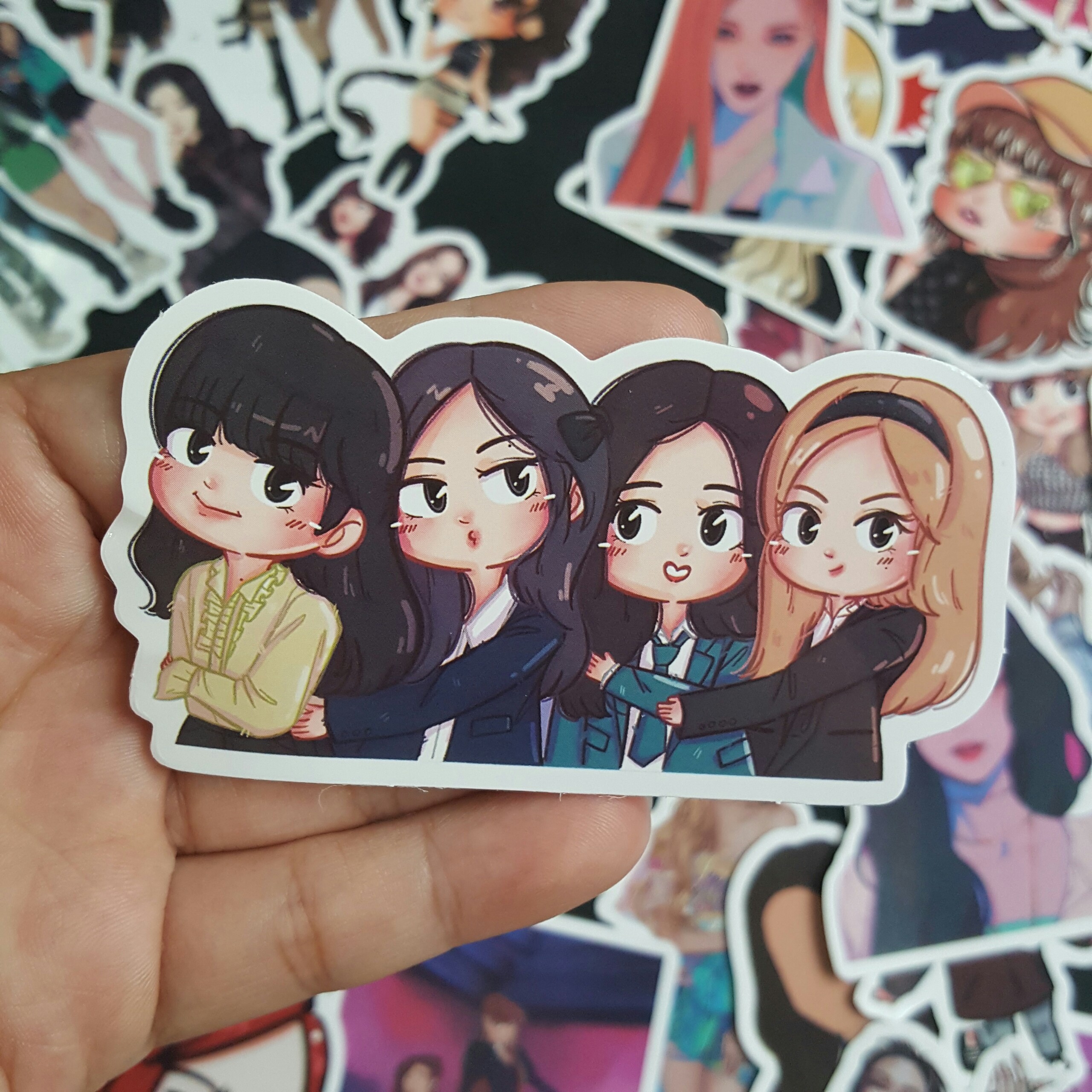 Bộ Sticker dán cao cấp chủ đề BLACKPINK - Dùng dán Xe, dán mũ bảo hiểm, dán Laptop