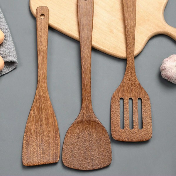 Bộ Tam Vá Sạn Gỗ Xà Cừ - Đồ Dùng Nhà Bếp Thương Hiệu Trường Sơn