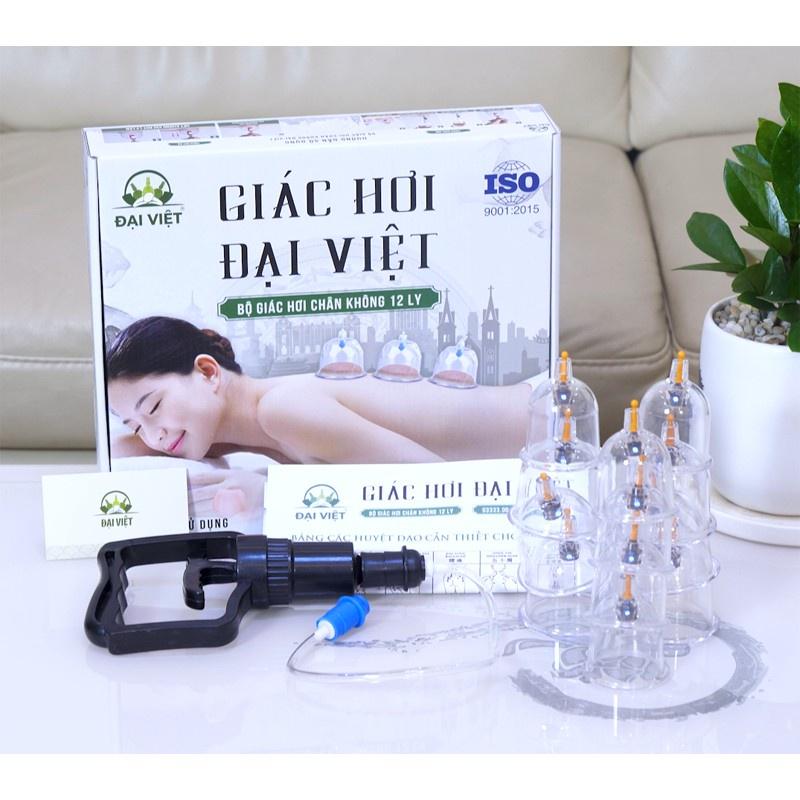 Bộ Giác Hơi Chân Không Dùng Lửa 12 Ly Đại Việt, Giác Hơi Chân Không - Hàng Cao Cấp - Đạt Kiểm Định An Toàn Sức Khỏe