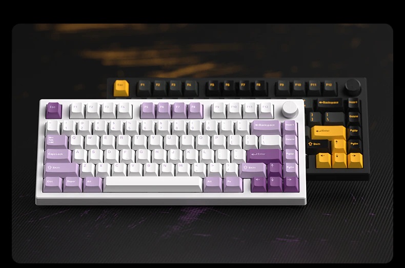 Bàn phím cơ FL-Esports GP75CPM (Taro Purple/Polar Night Black)_Mới, hàng chính hãng