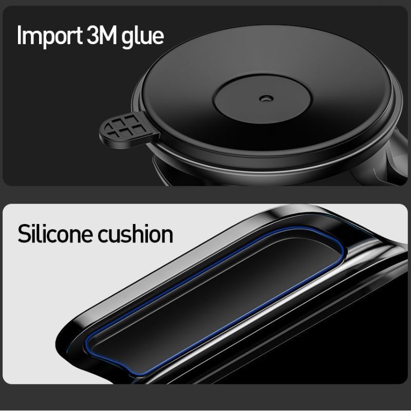 Giá đỡ điện thoại tích hợp sạc không dây dùng trên xe hơi Baseus Light Electric Holder Wireless Charger 15W- Hàng chính hãng