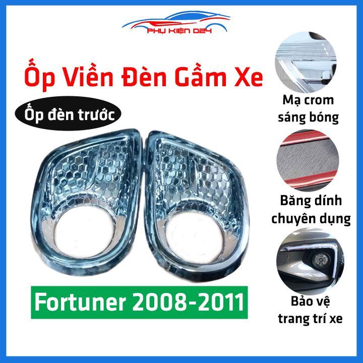 Ốp viền đèn gầm trước Fortuner 2008-2009-2010-2011, 2012-2013-2014-2015-2016, 2017-2018-2019-2020-2021 mạ Crom