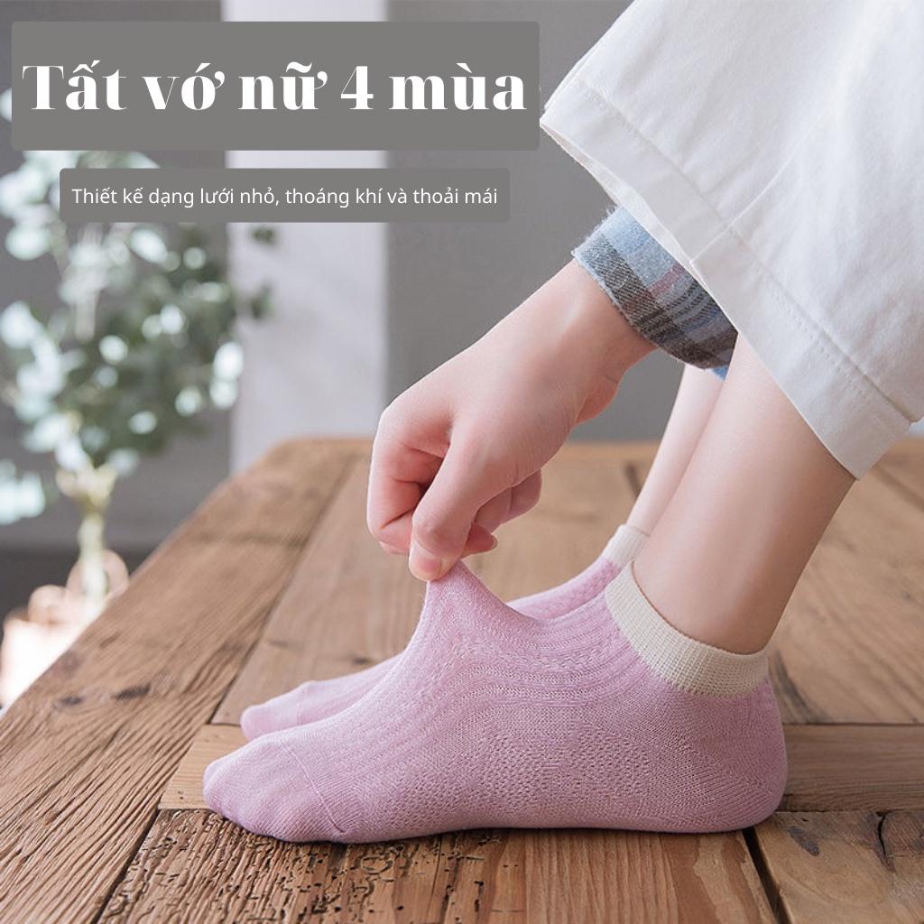 Tất vớ nữ gân hoa văn nhiều màu TN45