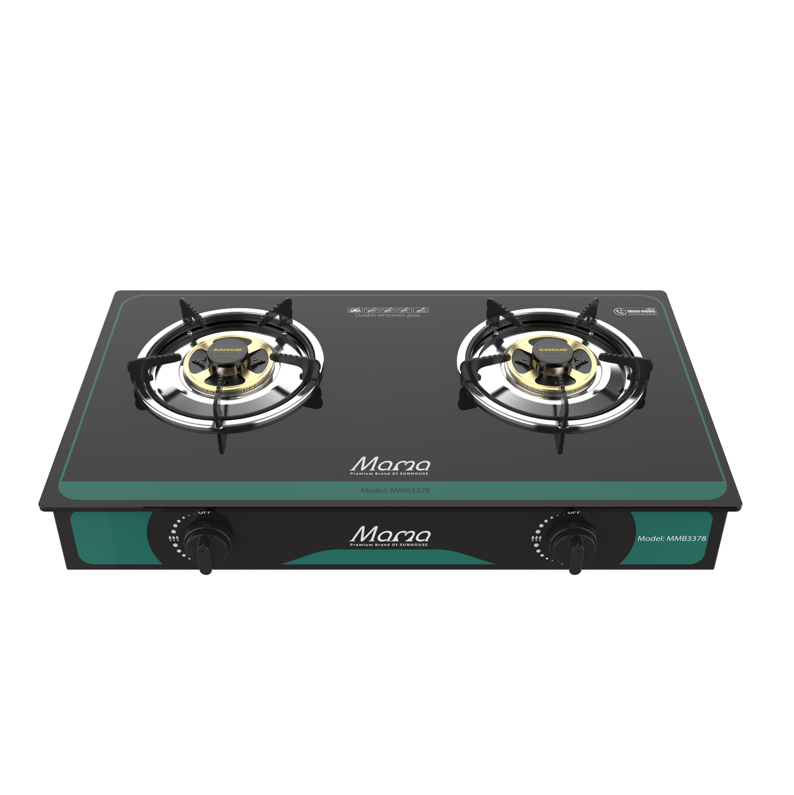 BẾP GAS DƯƠNG KÍNH SUNHOUSE MMB3378 - Hàng Chính Hãng