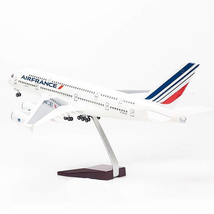 Máy bay mô hình tĩnh A380 Air France 47cm có bánh xe và led