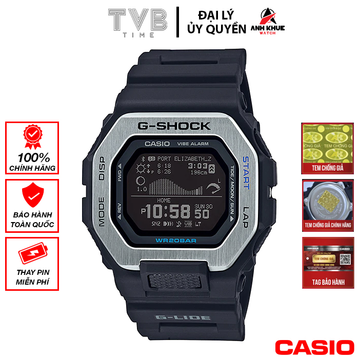 Đồng hồ nam dây nhựa Casio G-Shock chính hãng GBX-100-1DR