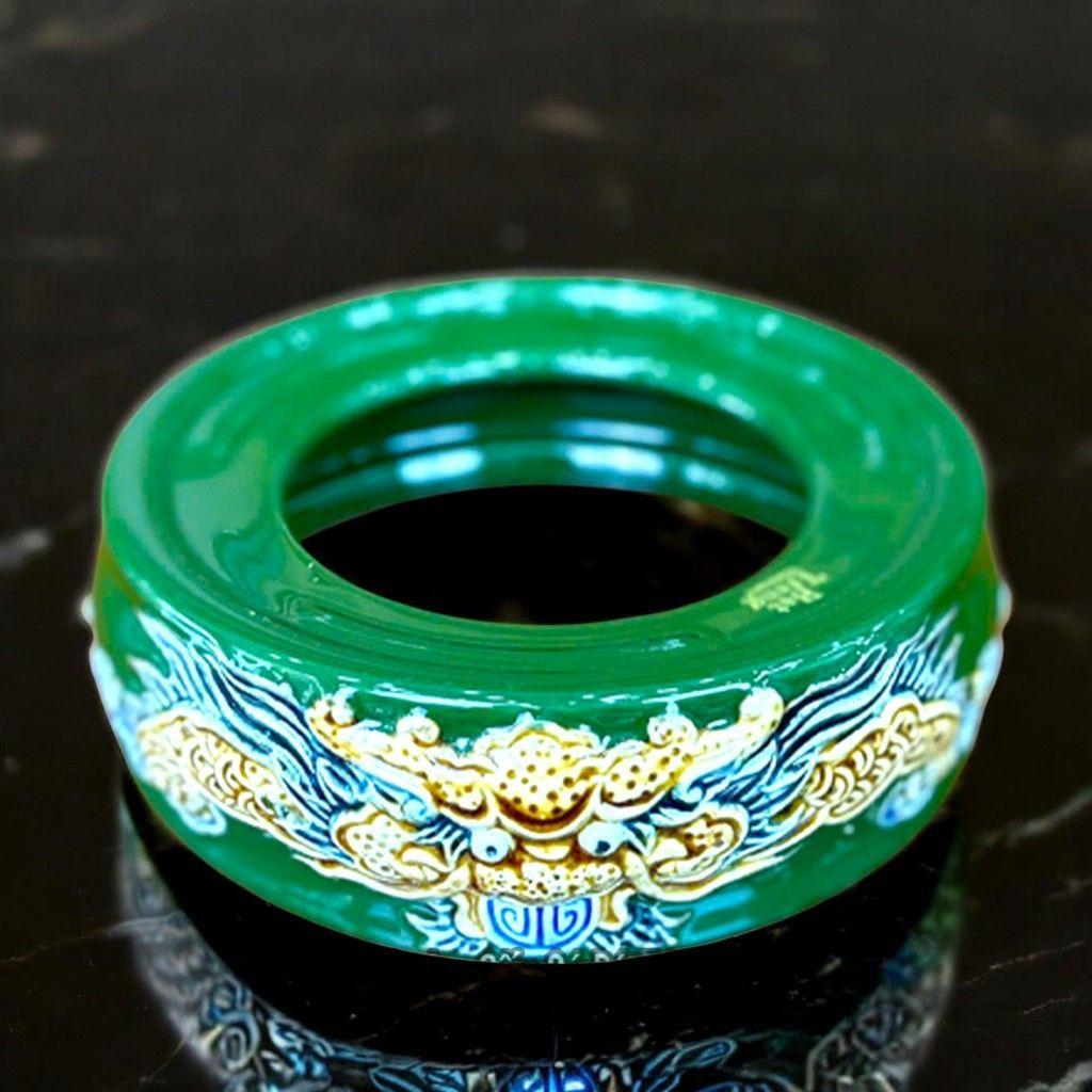 Bát Hương Gốm Sứ Bát Tràng Men Xanh RỒNG VIỆT Cao Cấp - Bát Nhang Thờ Gia Tiên, Thần Tài