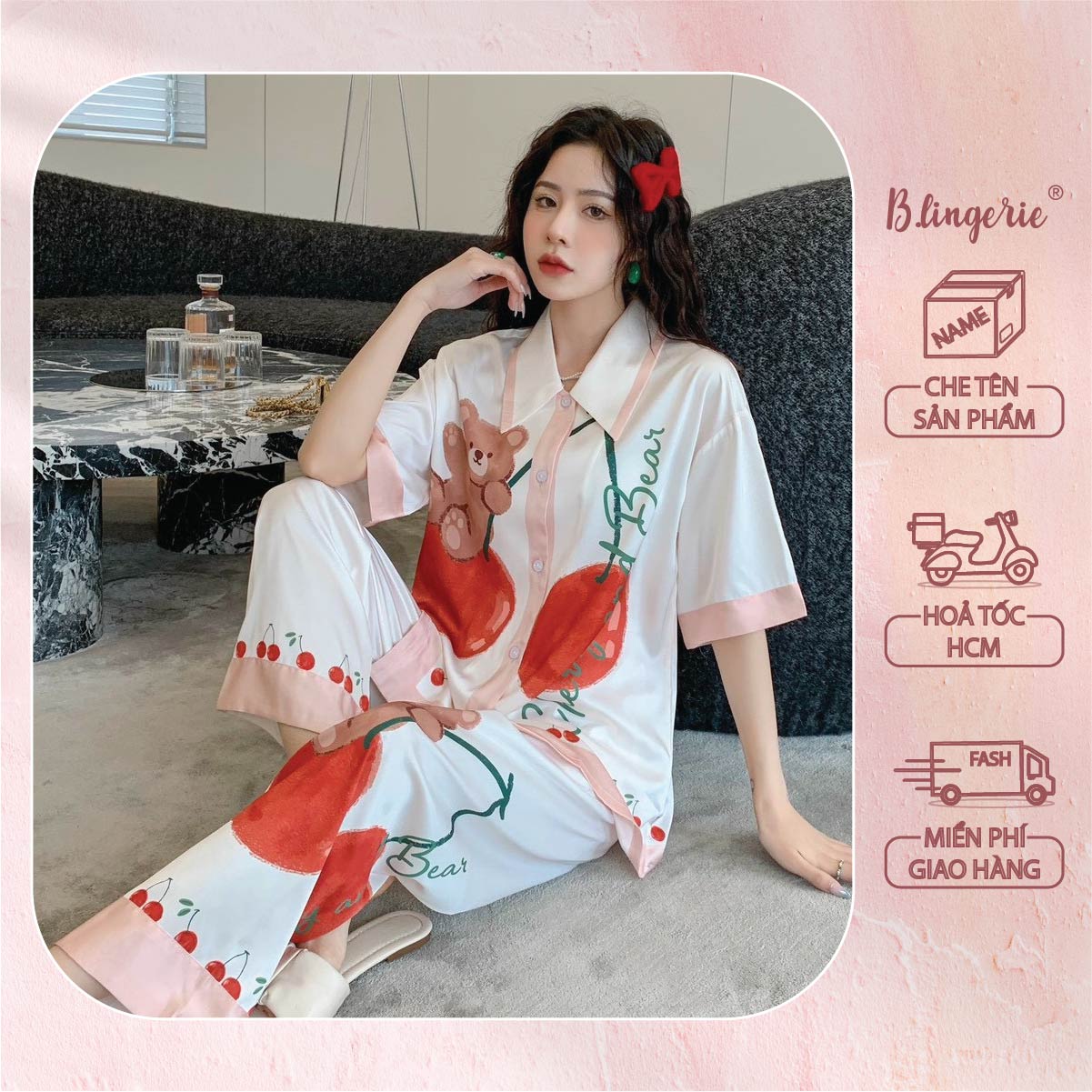 Đồ Ngủ Pijama Nữ Tính Ngọt Ngào - B.Lingerie