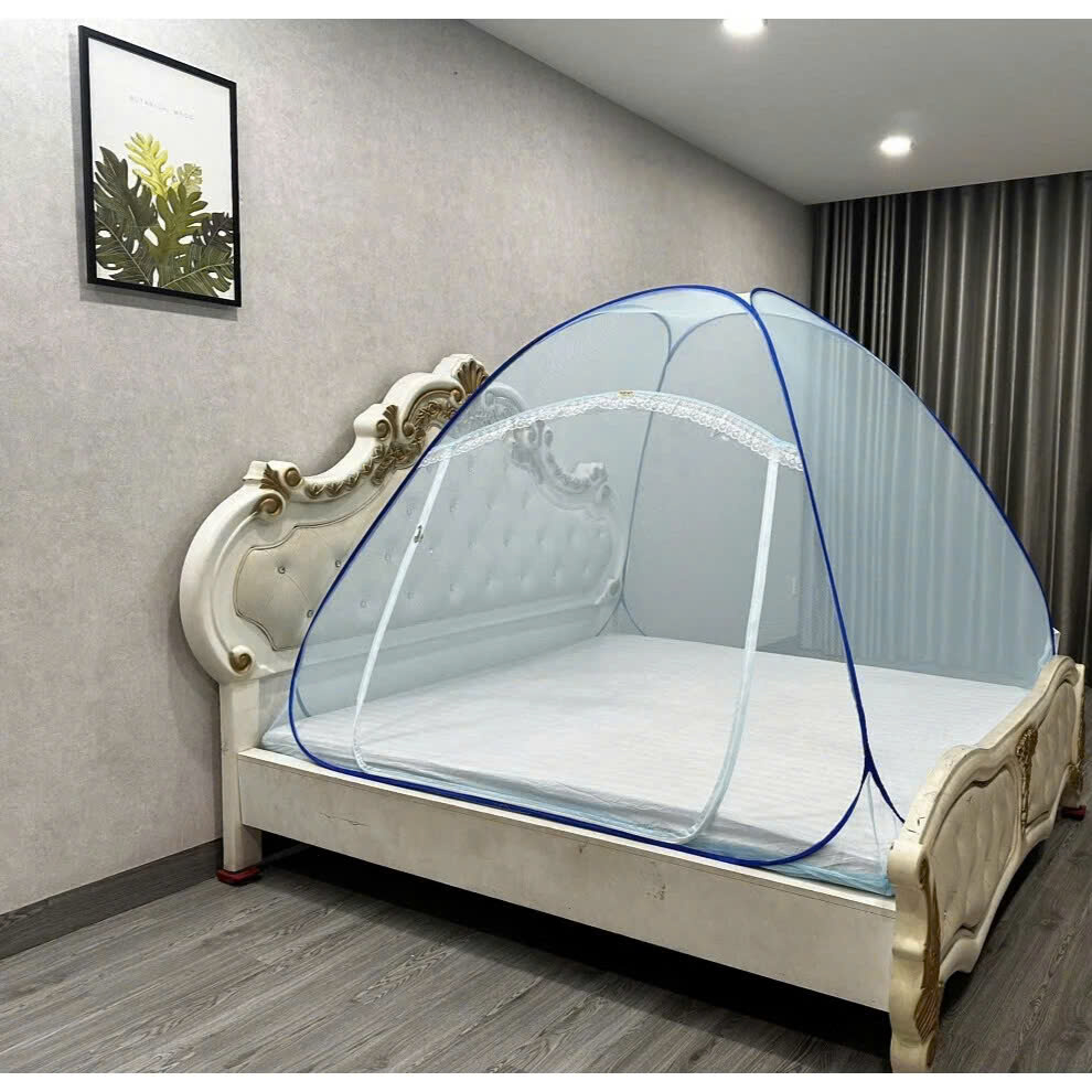 Màn chụp , Mùng chụp tự bung đỉnh chóp cao cấp Mộc Miên ( hình thật )