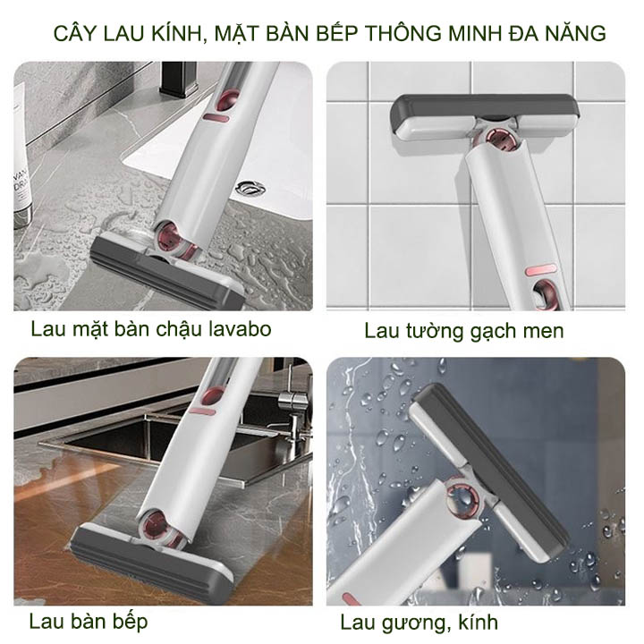 Cây lau kính, mặt bàn bếp đa năng thông minh thế hệ mới, dễ dàng xếp gọn