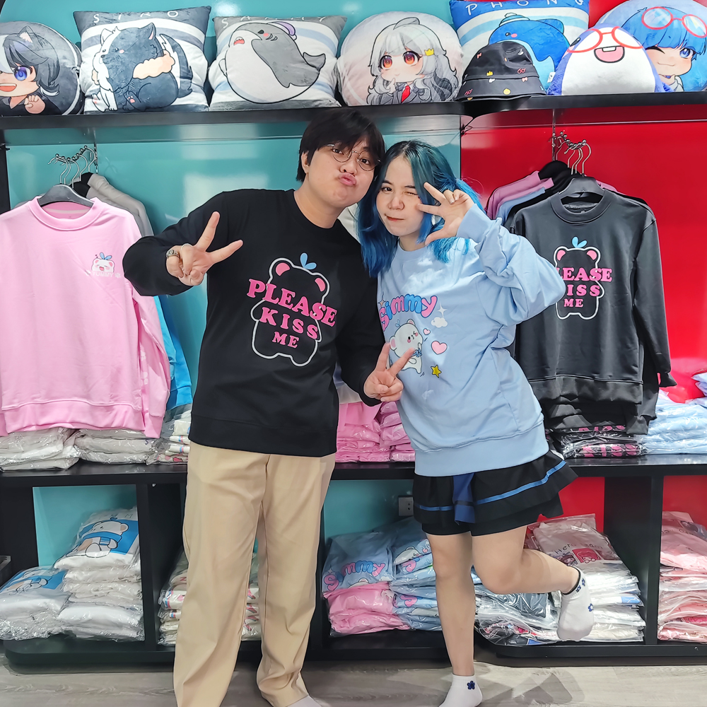 Áo Simmy nỉ sweater dài tay, áo thu đông, áo nỉ dài tay in hình gấu tuyết hero team