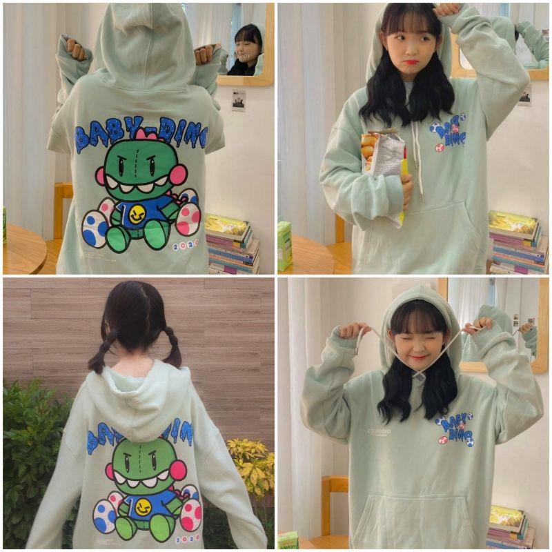 Áo Hoodie Bayby Cặp Đôi Nam NữRẺ ĐẸP HOTÁo Khoác Nỉ Chống Nắng Kiểu Hoodie Chui Đầu Tay Dài - Unisex Couple Siêu Cute