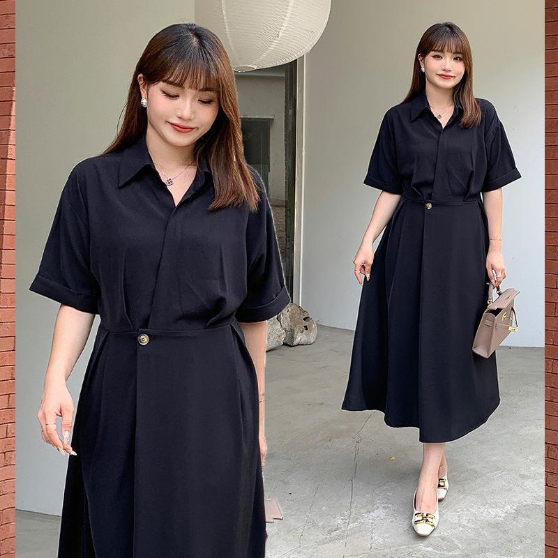 MiMi Bigsize Đầm Big Size Dáng Dài Cúc Eo Form Xòe