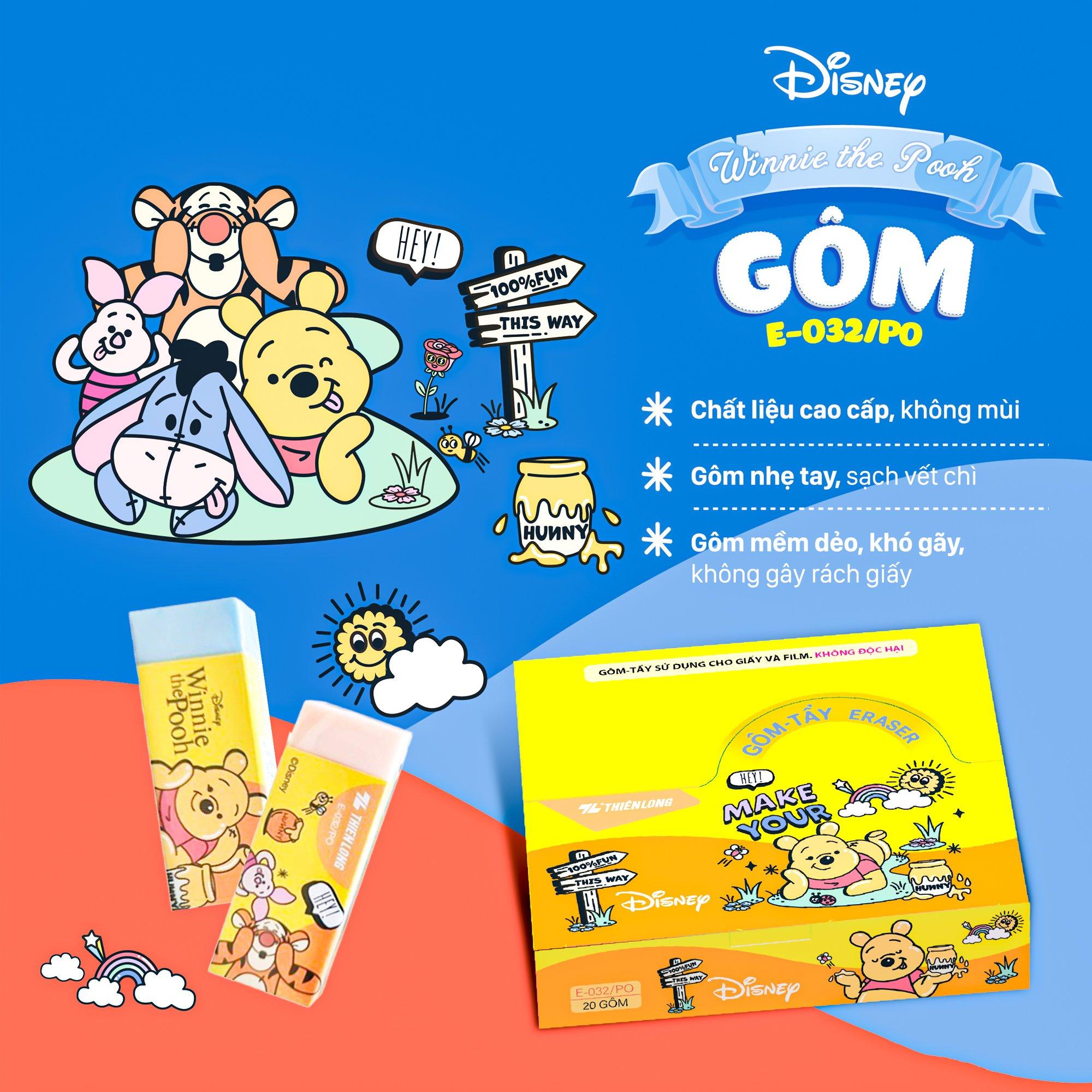 Gôm tẩy nhân vật hoạt hình Disney Gấu Pooh Thiên Long E-032/PO