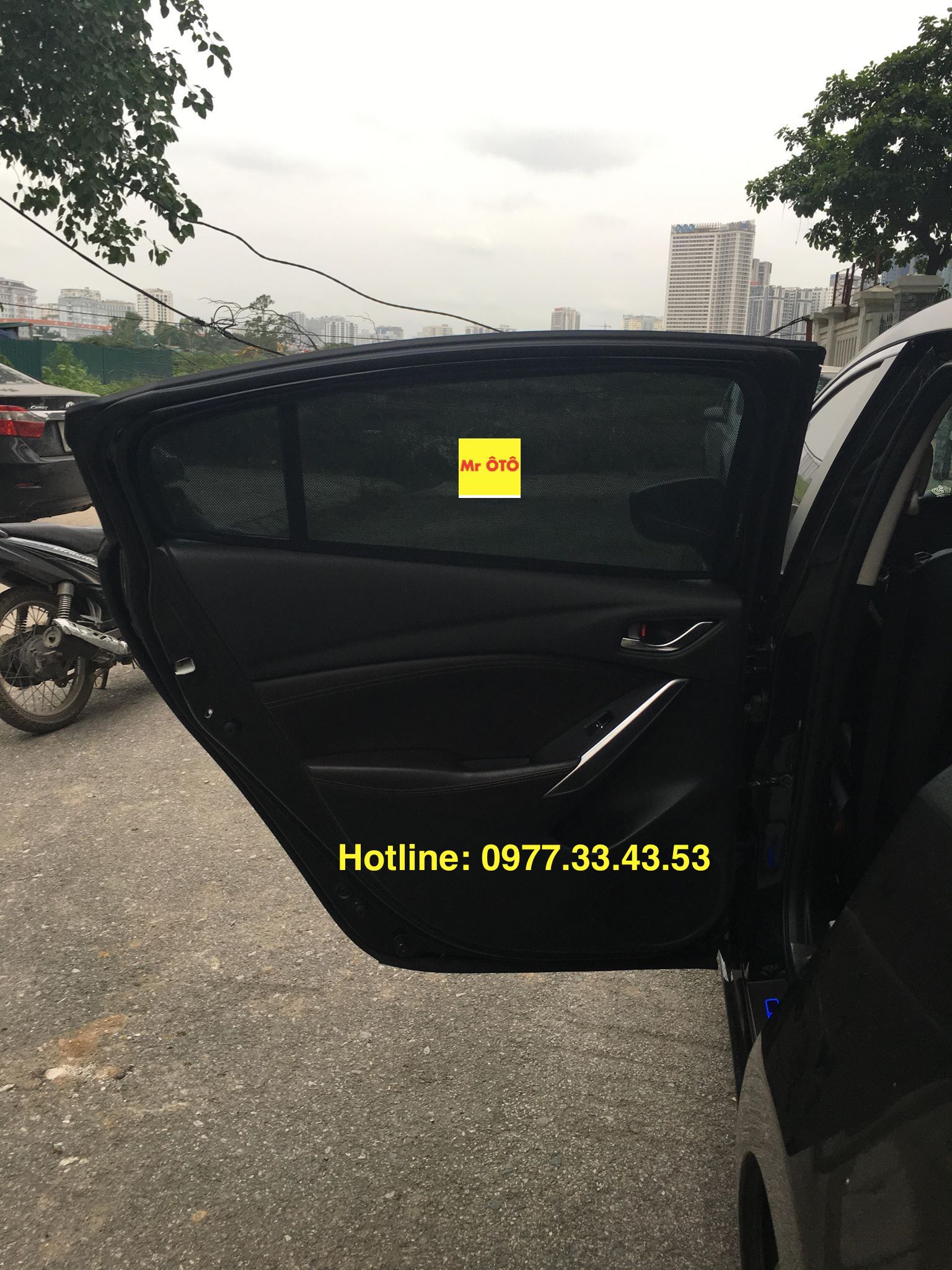 Rèm Che Nắng Mazda6 2014-2023 loại 2 Rèm Chắn Nắng Nam Châm Cho Xe ô tô, Bộ 4 Tấm, có nam châm