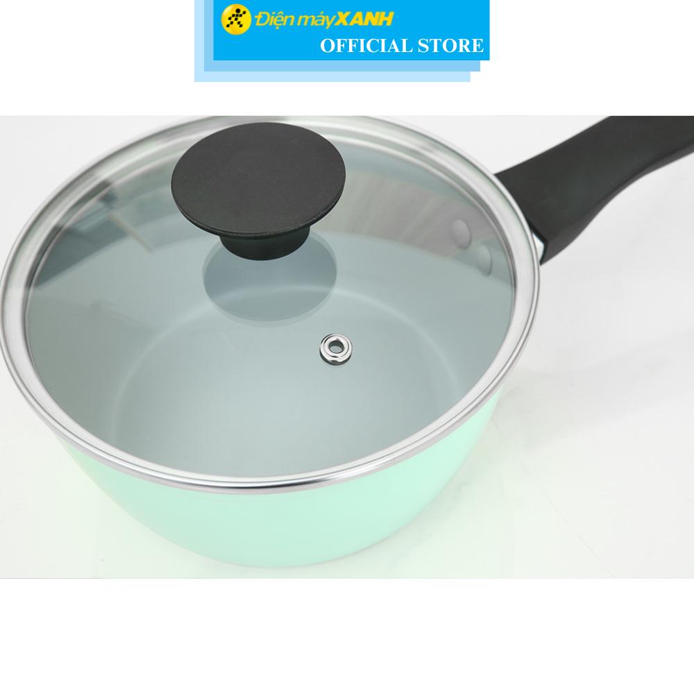 Bộ nồi quánh nhôm chống dính nắp kính Green Cook GCS229-T1