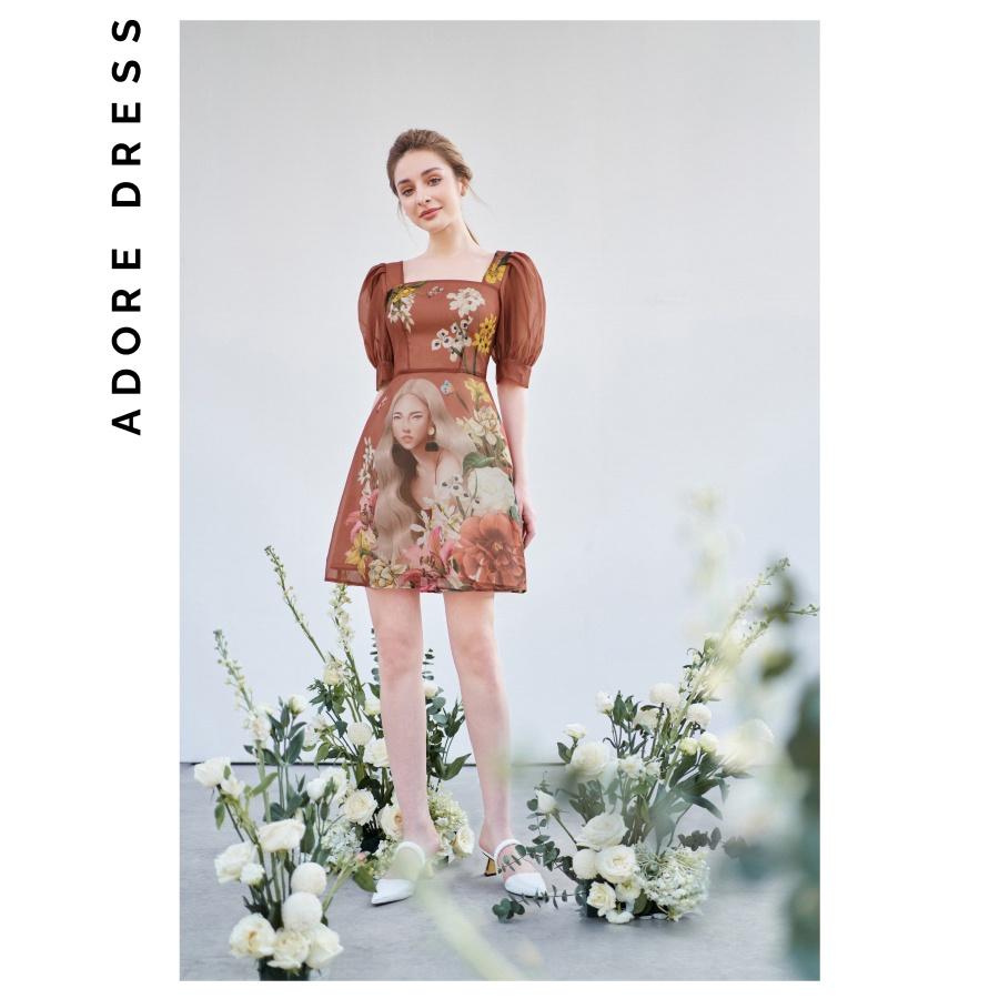 Đầm dáng a màu cam cô gái giữa rừng hoa 1VA1287 ADORE DRESS