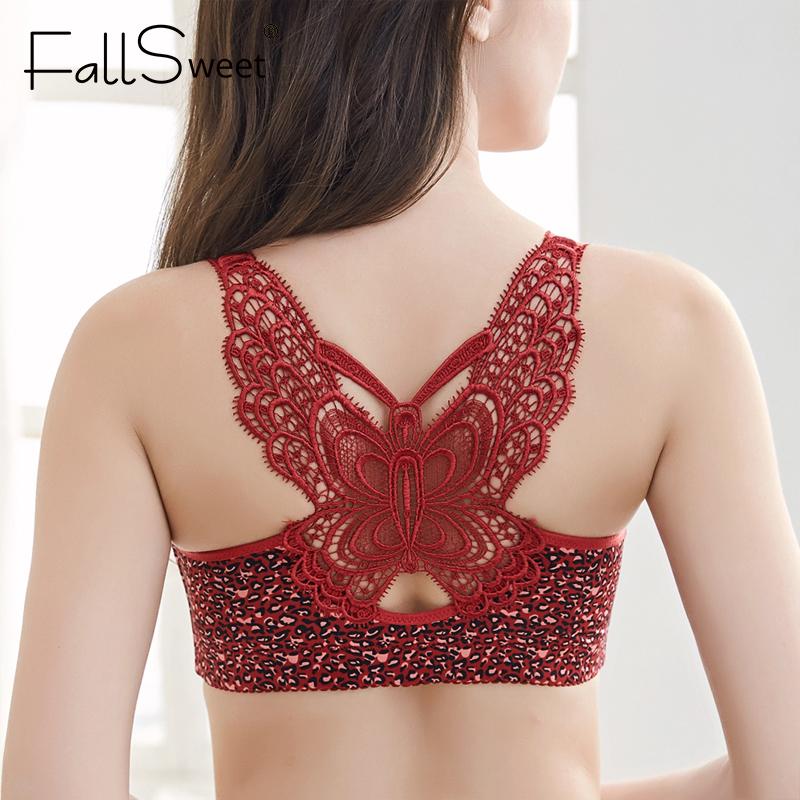 FallSweet Da Báo Trước Đóng Cửa Áo Ngực Không Dây Làm Đẹp Áo Ren Lưng cho Nữ Lao Đẩy Lên Quần Lót