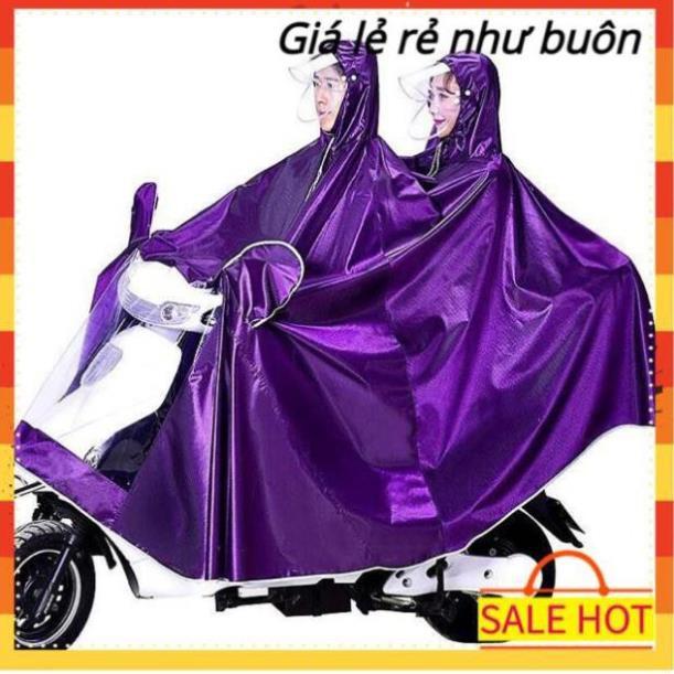 Áo mưa 2 đầu, 1 đầu phản quang vải dù ép PVC chống rách có kính che mặt cao cấp T&C