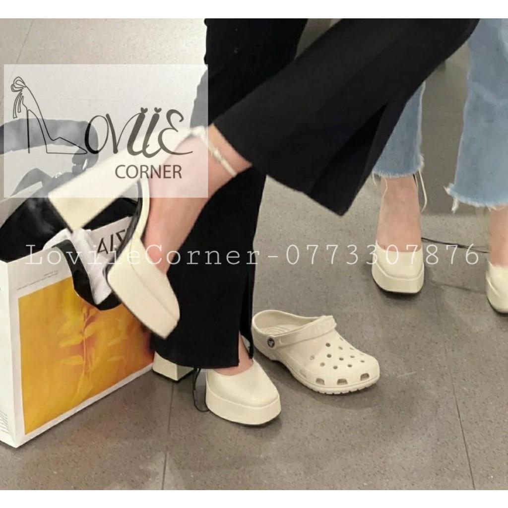 GIÀY THỜI TRANG LOVIIECORNER - SANDAL CAO GÓT BÍT MŨI TRÒN - GUỐC NỮ ĐÚP CAO 11 PHÂN - G221056