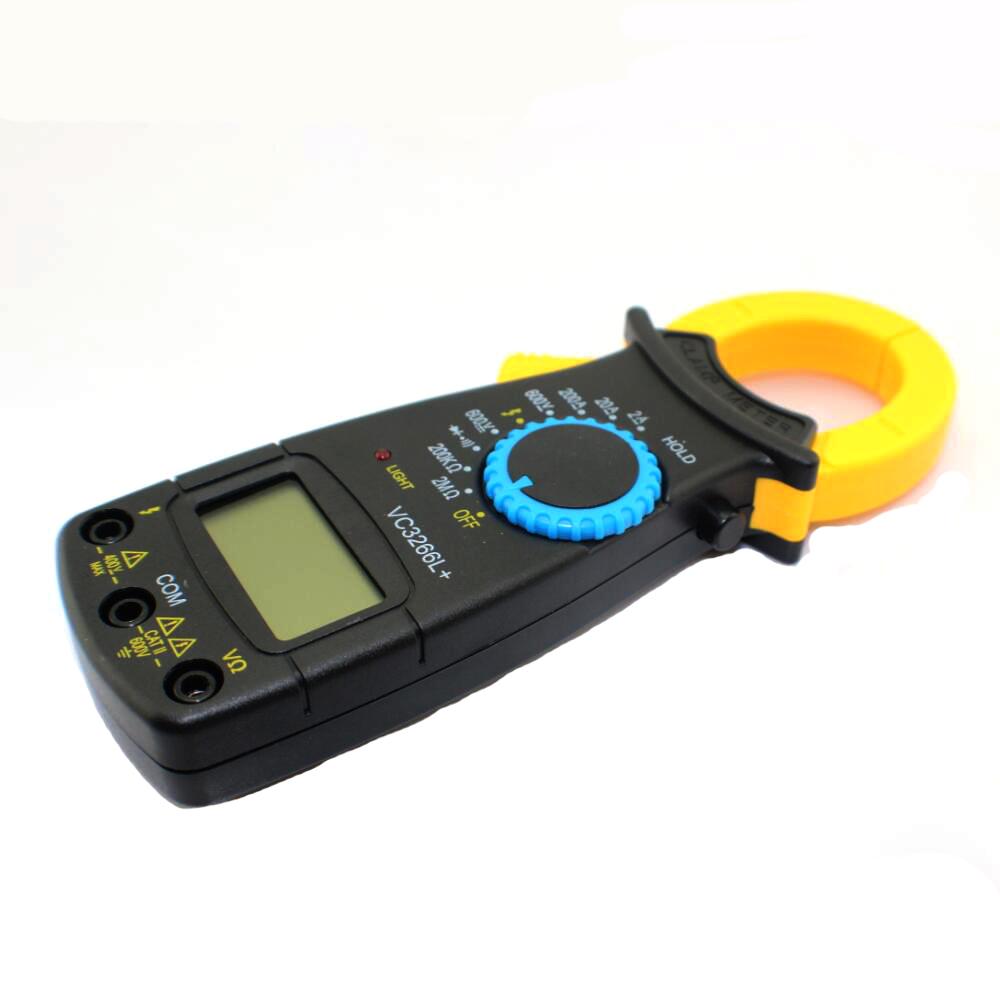 Generic Electric LCD Digital Clamp Multimeter Buzzer Resistance Tester Meter AC DC Volt Ammeter Black