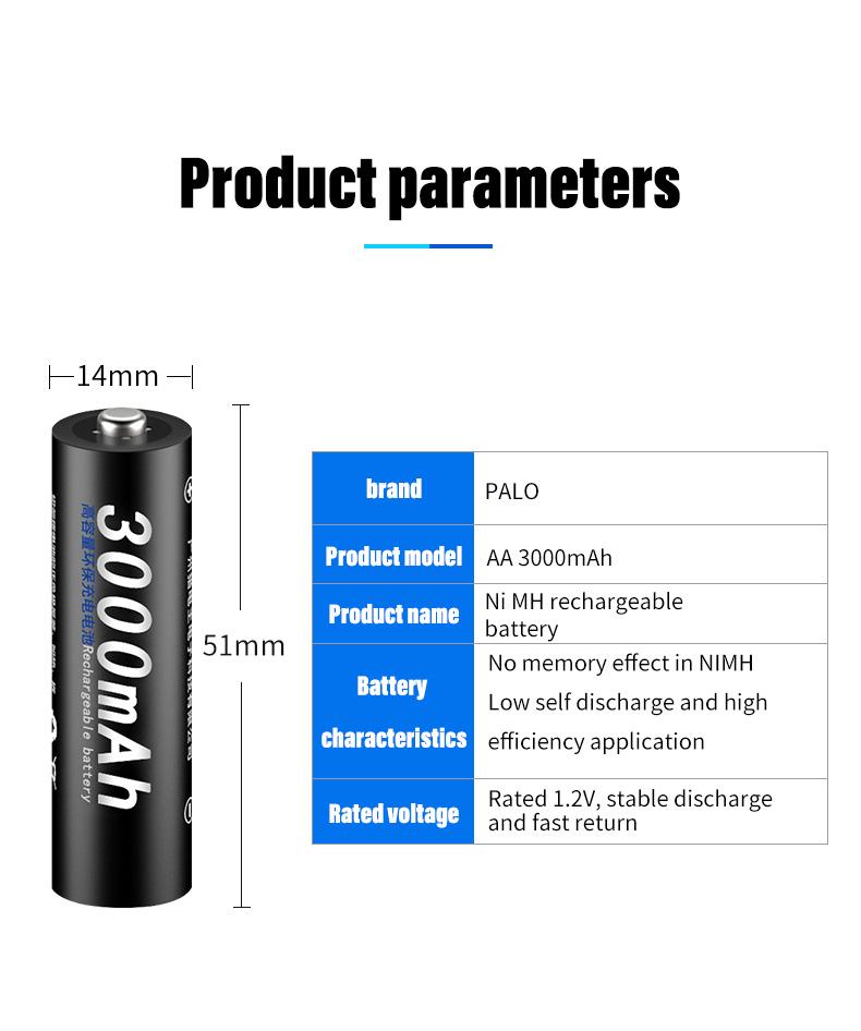 12/16/20/24//28/30/32/36 chiếc Pin sạc AA 1.2V Pin sạc AA Ni-MH 3000mAh Màu sắc: 12 chiếc AA
