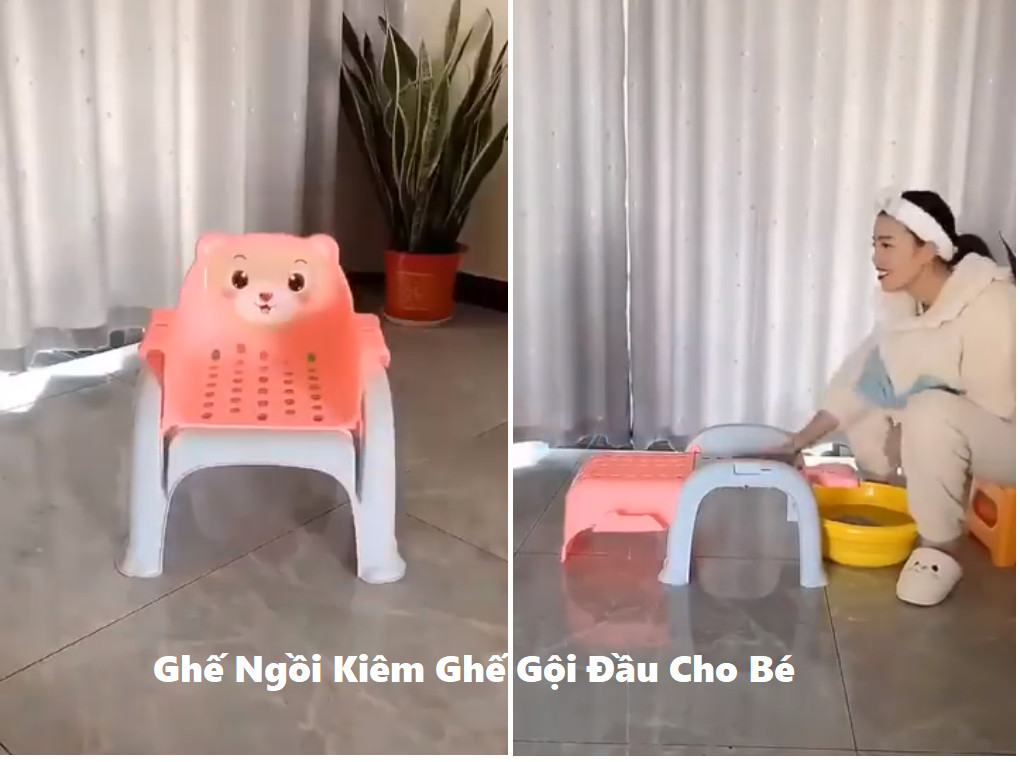 Ghế Ăn Dặm Kiêm Ghế Gội Đầu Cho Bé - Ghế Ngồi Đa Năng Cải Tiến, Hàng Đẹp, Giá Tốt