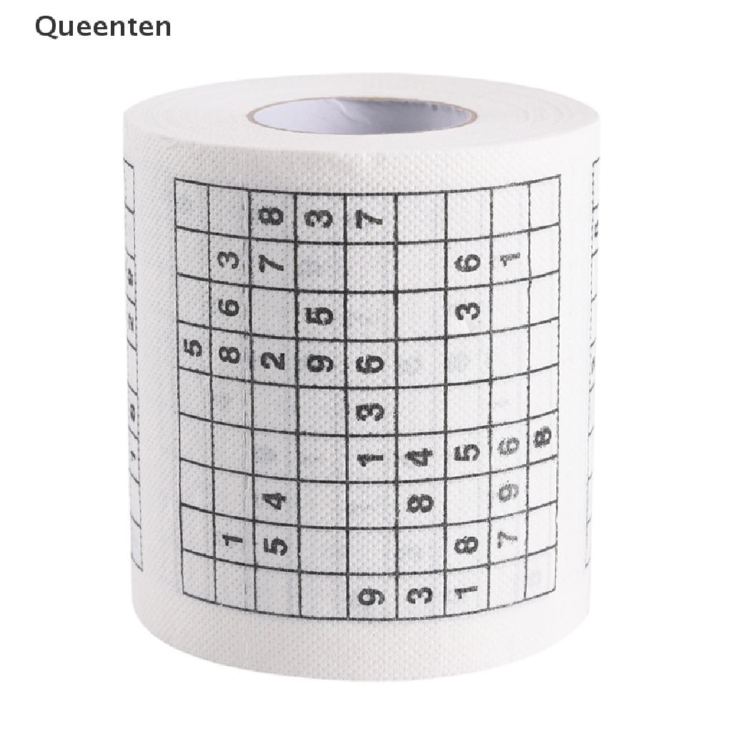 Queenten Novelty Funny Number Sudoku Printed Toilet Paper Bath Tissue Gift1 Roll 2 Ply  QT