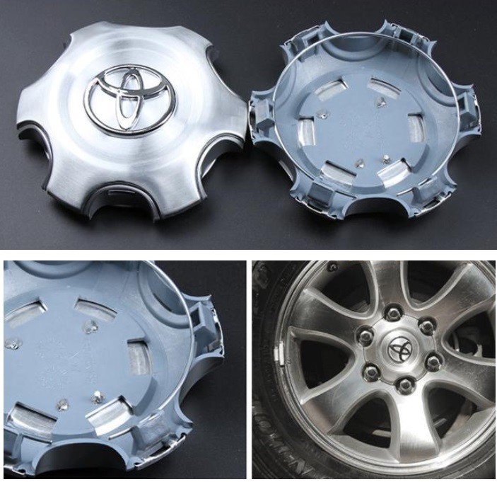 Logo chụp mâm, ốp lazang bánh xe ô tô dùng cho Toyota Land Cruiser Prado đời 2002-2012 - TY-038