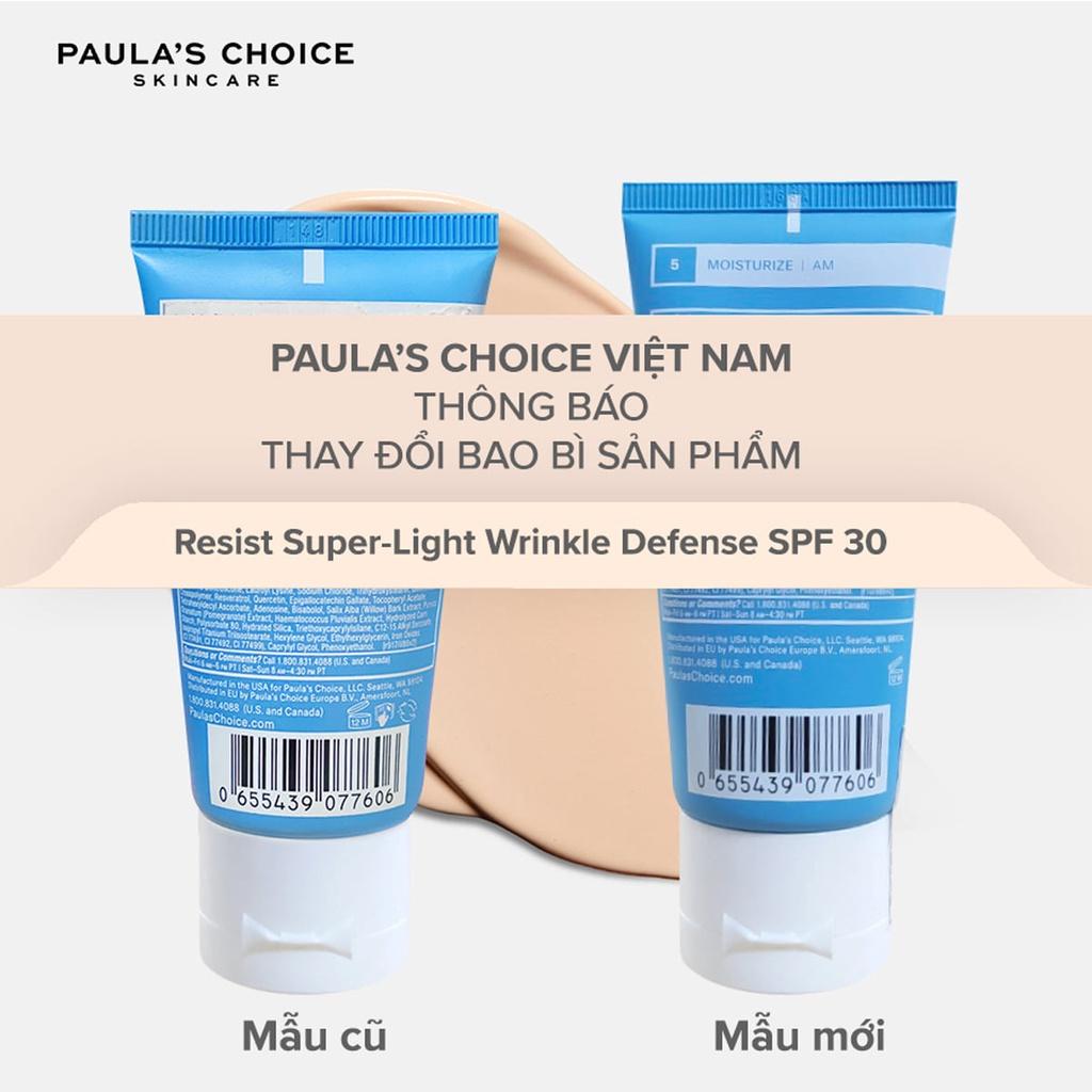 Kem Chống Nắng Vật Lý Cho Da Dầu Lão Hóa Paula's Choice Resist Super - Light Daily Wrinkle Defence 60ml
