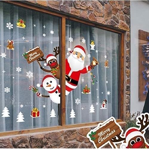 Nhãn dán trang trí cửa sổ chủ đề Giáng Sinh 30cm * 90cm độc đáo